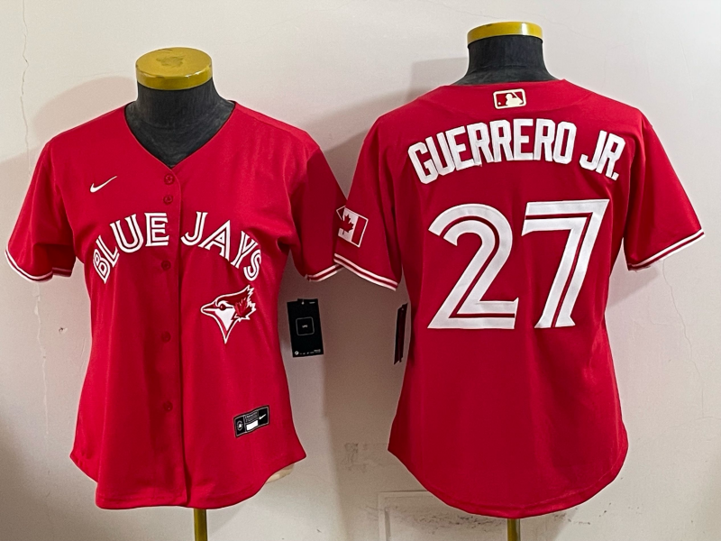 women 2026 Toronto Blue Jays #27 Guerrero Jr red Game Nike MLB Jersey 0716001 3